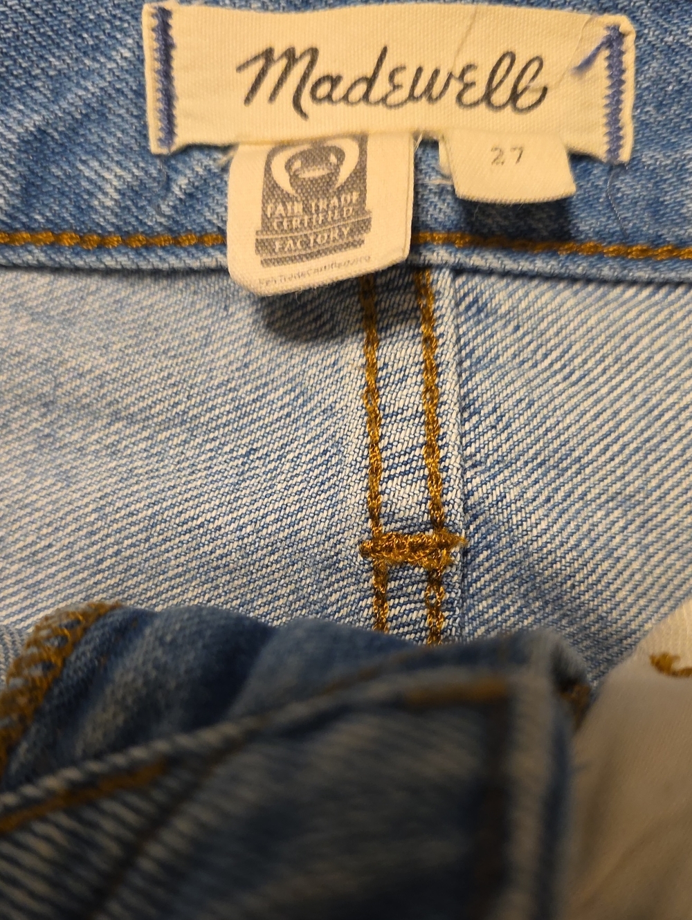Madewell The Rilee Denim Mini Skirt, Enmore Wash Sz 27 EUC - Picture 3 of 15